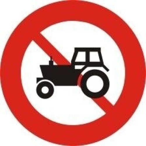 Biển báo cấm máy kéo