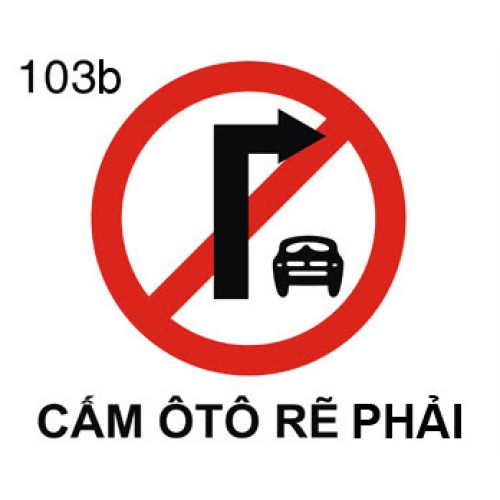 Biển báo cấm oto rẻ phải