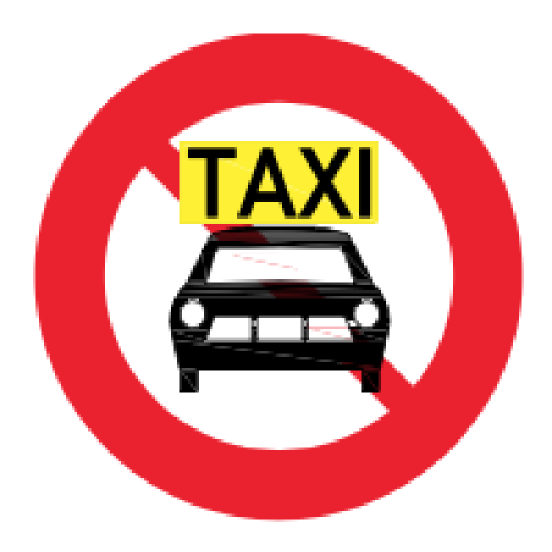 Biển báo cấm xe oto taxi