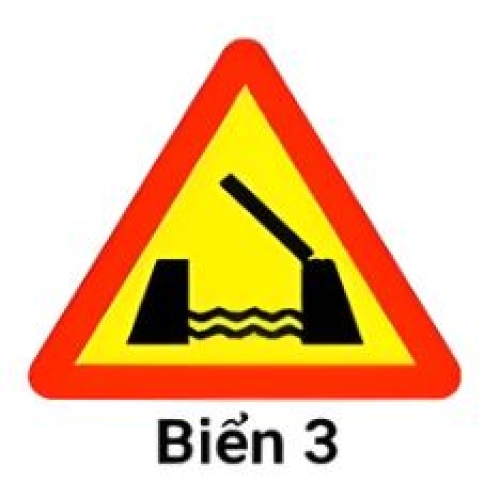 Biển báo cầu quay - cầu sắt